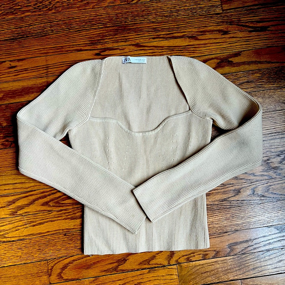 Cute zara LONG SLEEVE PRINCESS TOP size M